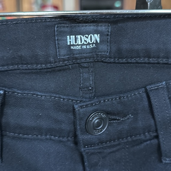 Hudson Black Low Rise Krista Ankle Skinny Stretch Jeans w/ Raw Hem. Size 26 - Picture 8 of 14